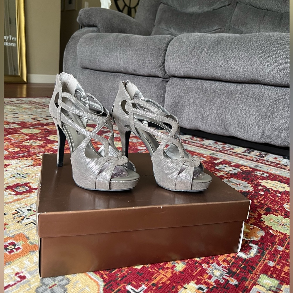 Audrey Brooke Silver Gray Heels